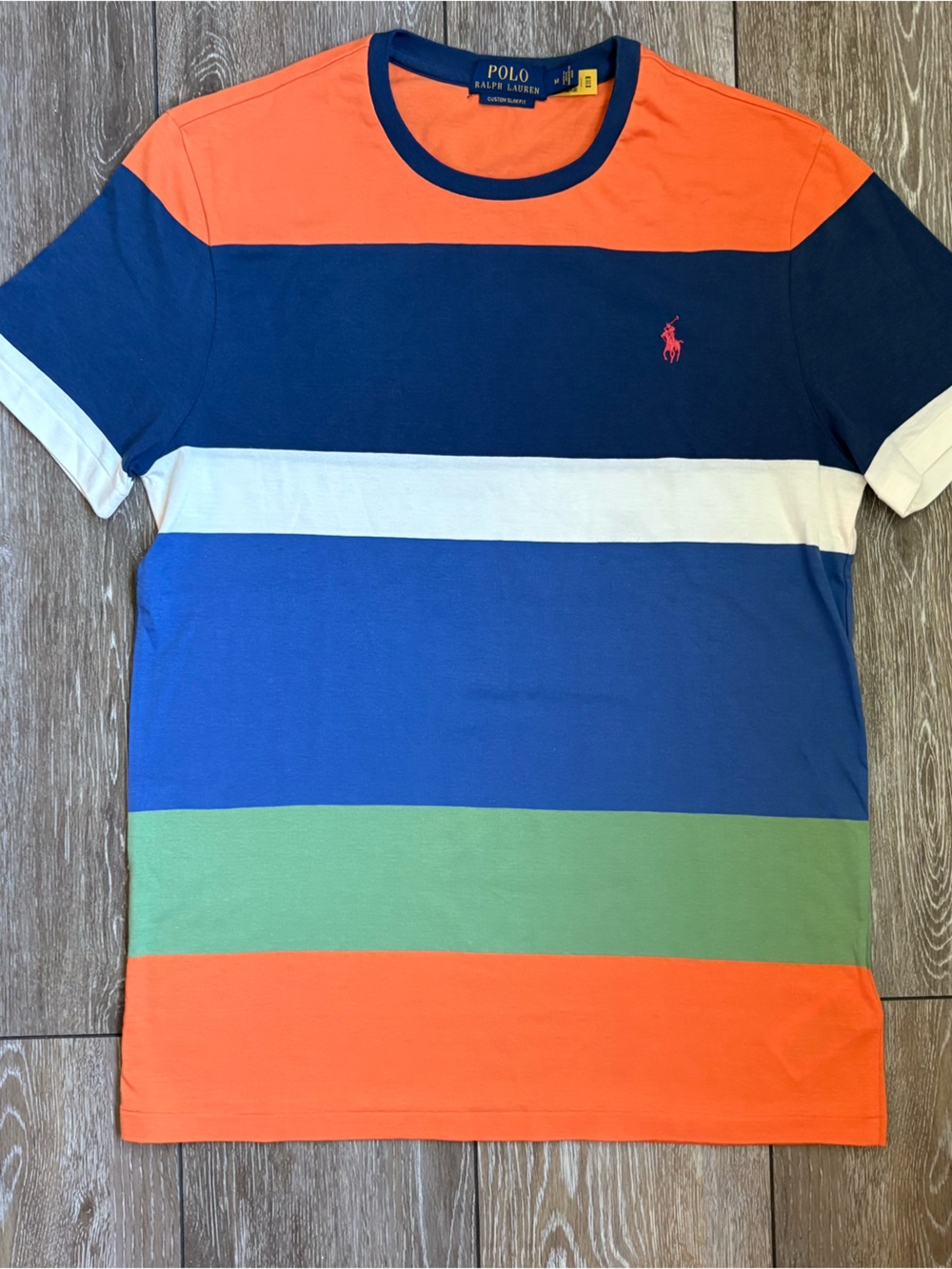 Polo Ralph Lauren Custom Slim Fit Colorblock Striped T Shirt M